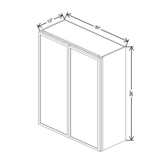 Cubitac Basic Oxford Latte 30"W X 36"H Wall Cabinet