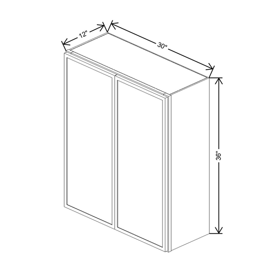 Cubitac Prestige Newport Latte 30"W X 36"H Wall Cabinet