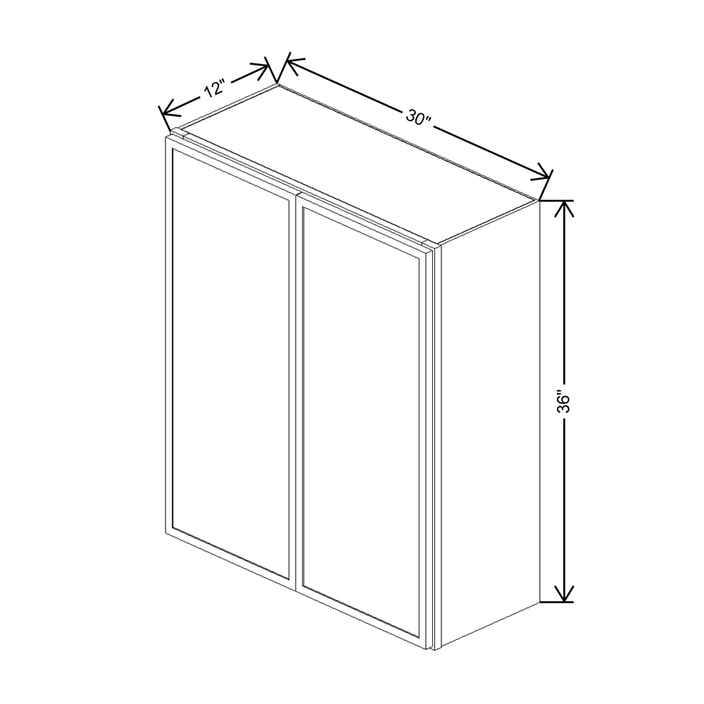 Cubitac Imperial Madison Latte 30"W X 36"H Wall Cabinet