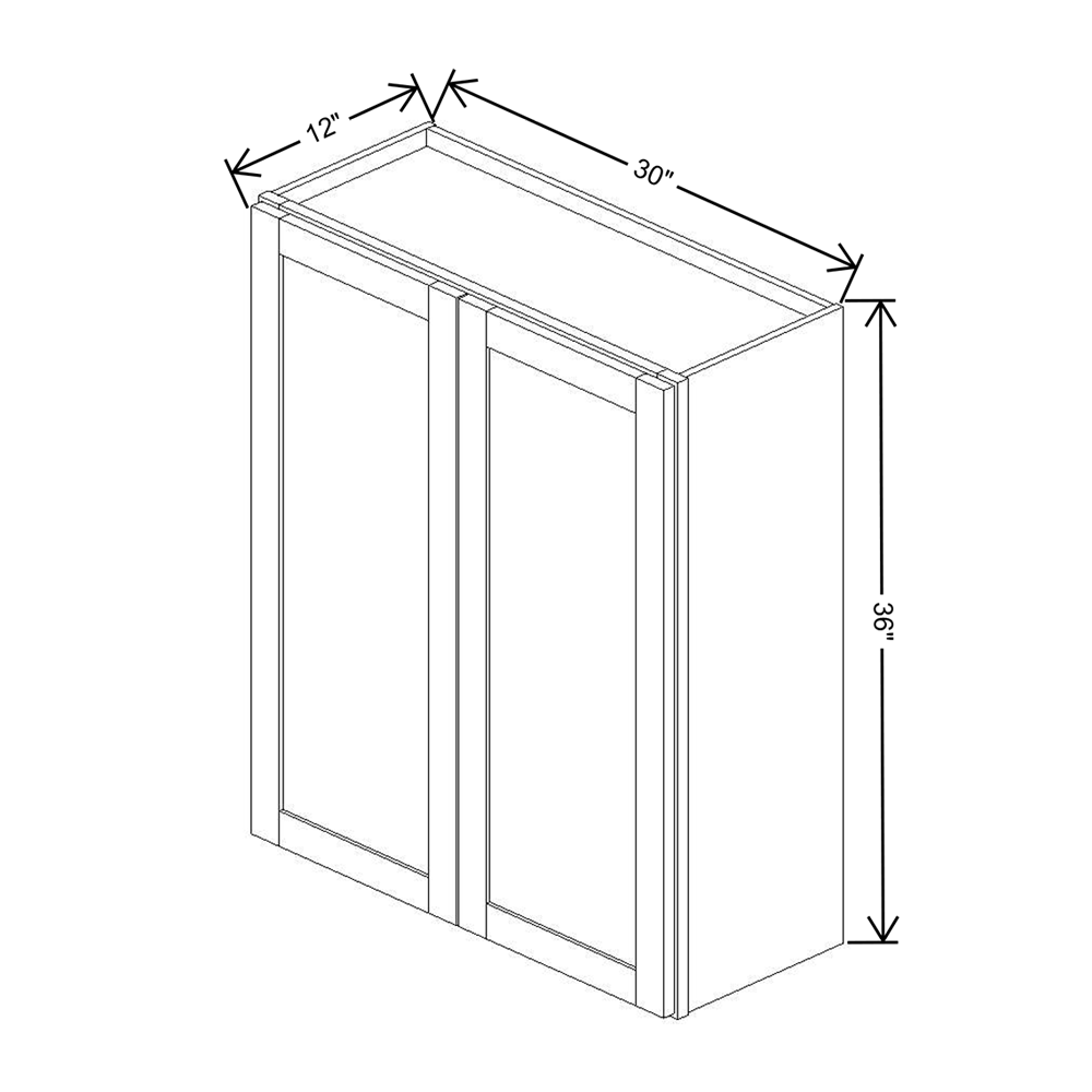 Wolf Classic Grove Terrain Stain 30"W X 36"H Wall Cabinet