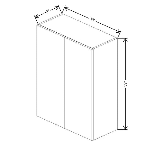 Fabuwood Illume Tuscany Olmo 3 30" W X 39" H X 12" D  Single Door Wall Cabinet