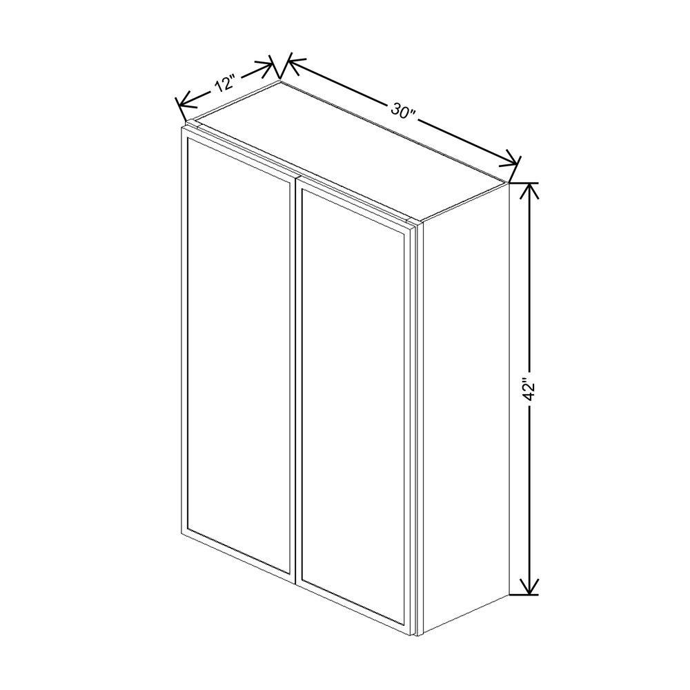 Cubitac Imperial Artisan Moss 30"W X 42"H Wall Cabinet