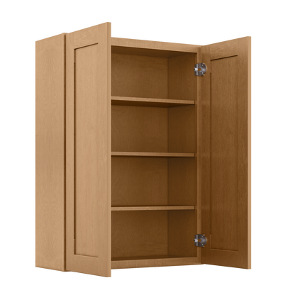 Wall Kitchen Cabinet W3042 Shaker Toffee LessCare 30 in. width 42 in. height 12 in. depth