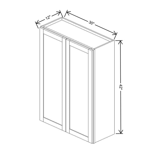 Wolf Classic Grove Terrain Stain 30"W X 42"H Wall Cabinet