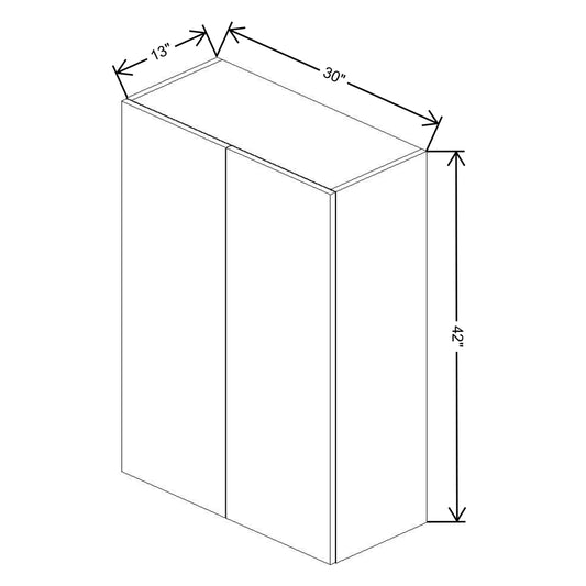 Fabuwood Illume Catalina Bianco Gloss 2 42" High Wall
