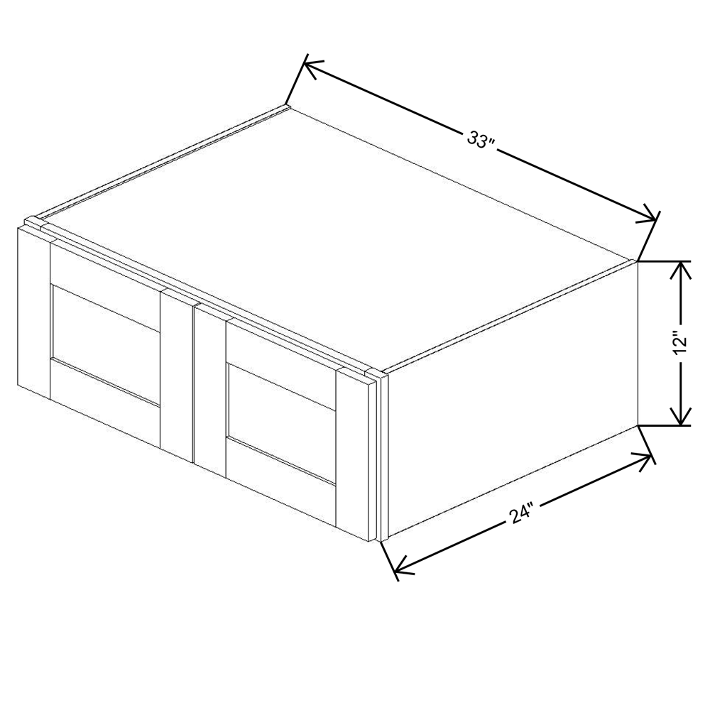 Fabuwood Allure Nexus Frost 33"W X 12"H X 24"D Wall