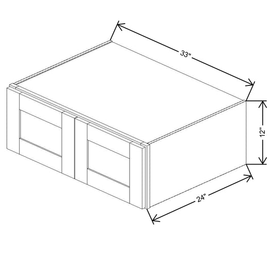 Fabuwood Allure Imperio Dove 33"W X 12"H X 24"D Wall