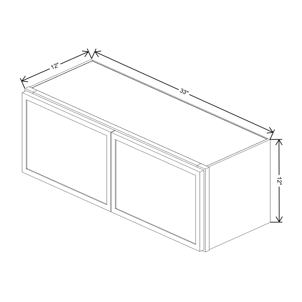 Cubitac Imperial Madison Dusk 33"W X 12"H Wall Cabinet