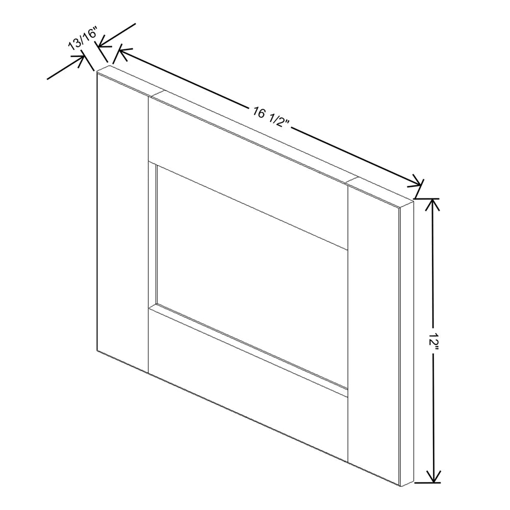 J&K White Shaker S8 Dummy Door Panel 16 1/2" W x 12" H