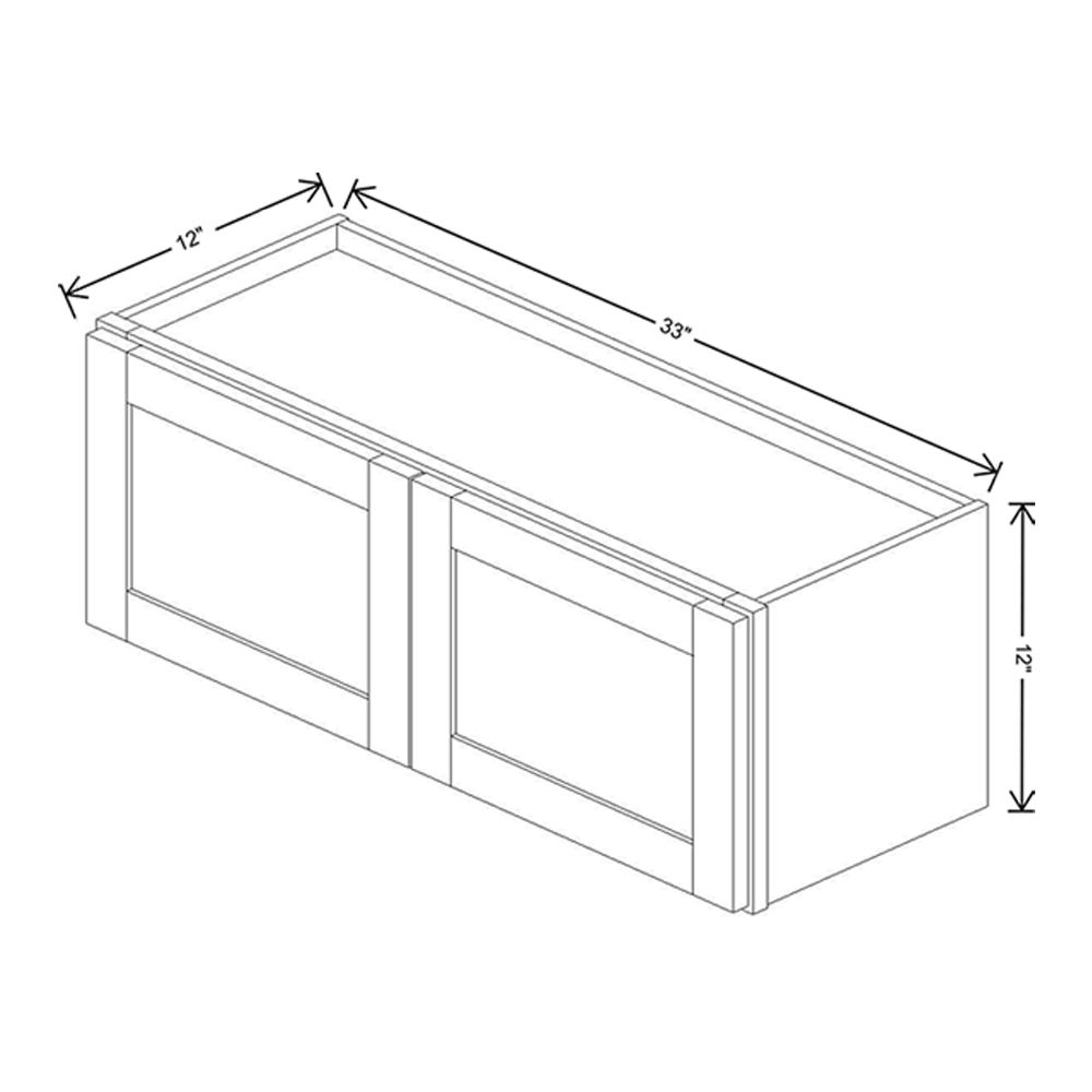 Wolf Classic Grove White Paint 33"W X 12"H Wall Cabinet