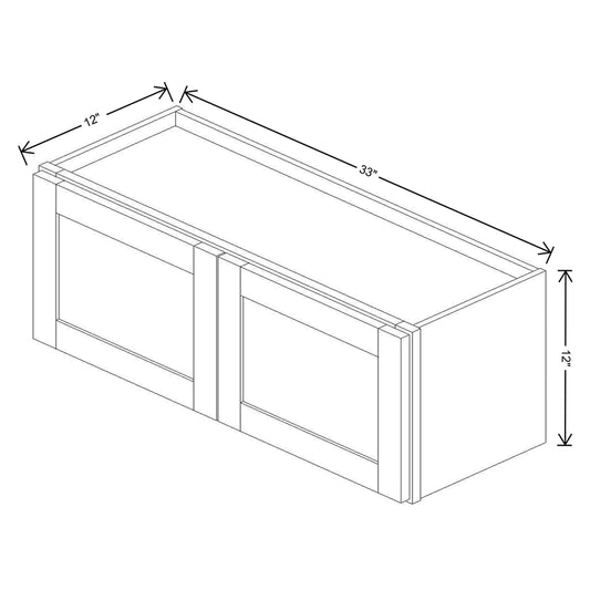 Wolf Classic Dartmouth White Paint 33"W X 12"H Wall Cabinet