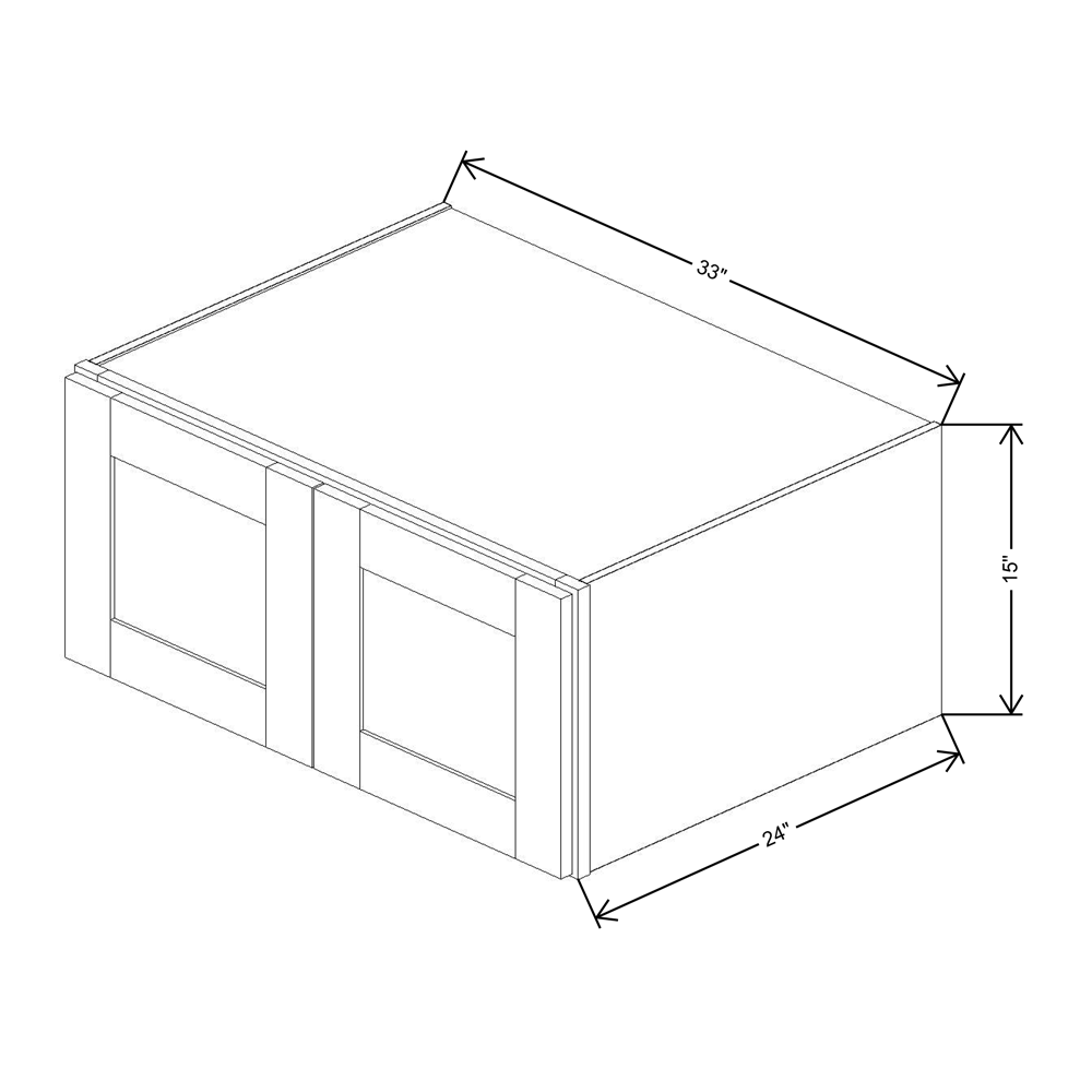 Fabuwood Allure Luna Dove 33"W X 15"H X 24"Deep Wall