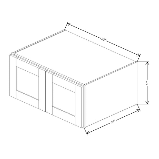 Fabuwood Allure Luna Kona 33"W X 15"H X 24"Deep Wall