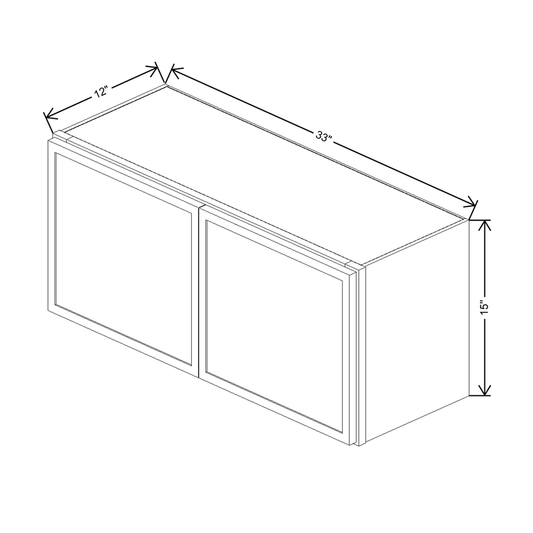 Cubitac Prestige Dover Latte 33" W X 15" H Wall Cabinet