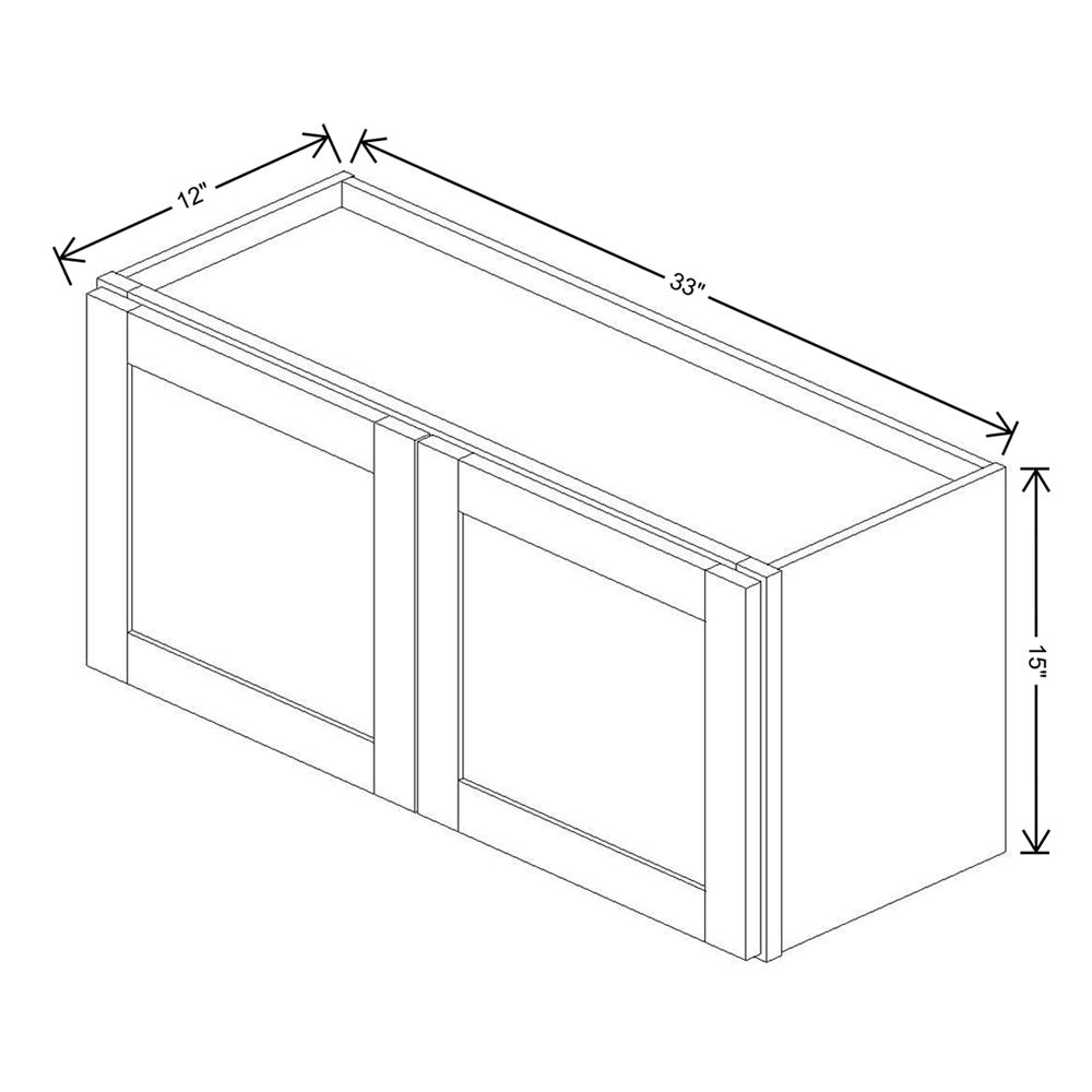 Wolf Classic Grove Terrain Stain 33"W X 15"H Wall Cabinet