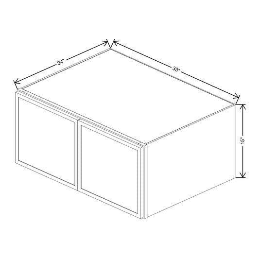 Cubitac Basic Oxford Latte 33"W X 15"H X 24"D Wall Deep Cabinet