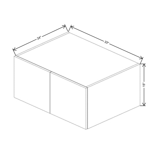 CNC Concord Newport White 33" W X 15" H X 24" D Double Door Wall Cabinet
