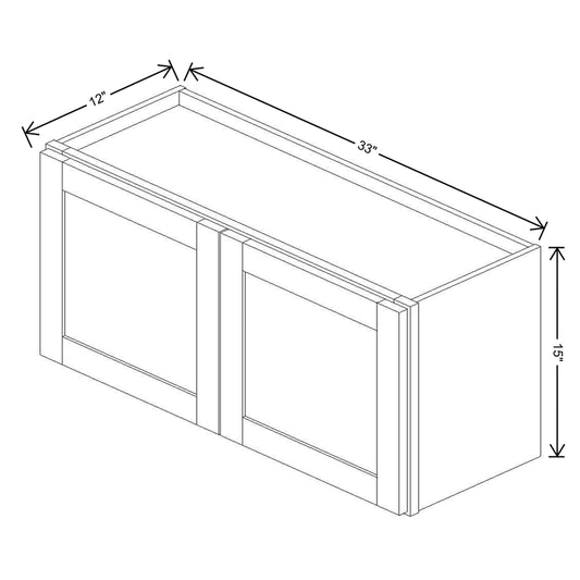 Wolf Classic Grove White Paint 33"W X 15"H Wall Cabinet