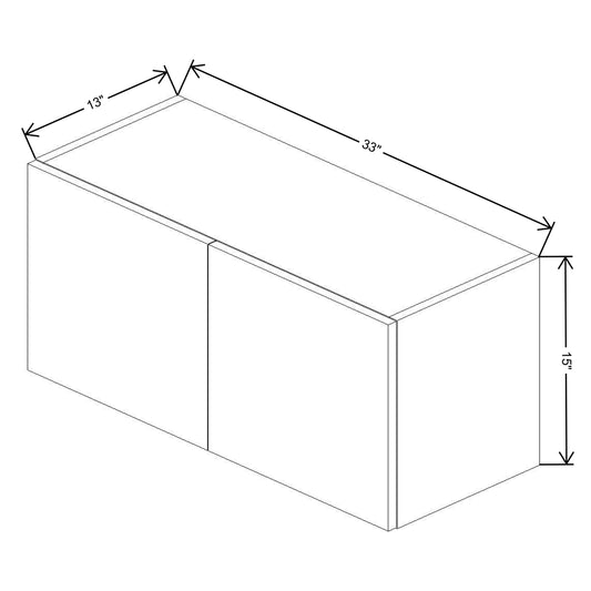 Fabuwood Illume Catalina Bianco Gloss 2 15" High Wall