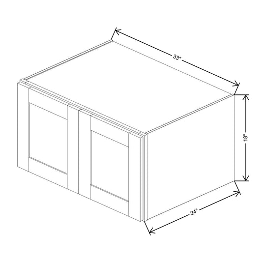 Fabuwood Allure Galaxy Dove 33"W X 18"H  Wall X 24"Deep Wall