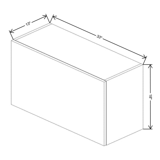 Fabuwood Illume Catalina Bianco Gloss 2 18" High Lift Up Wall