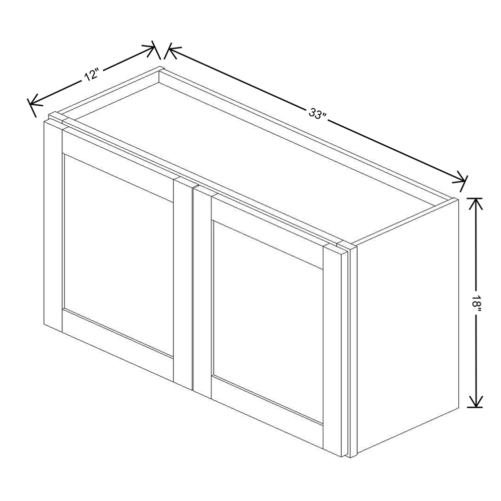 Wolf Classic York White Paint 33"W X 18"H Wall Cabinet