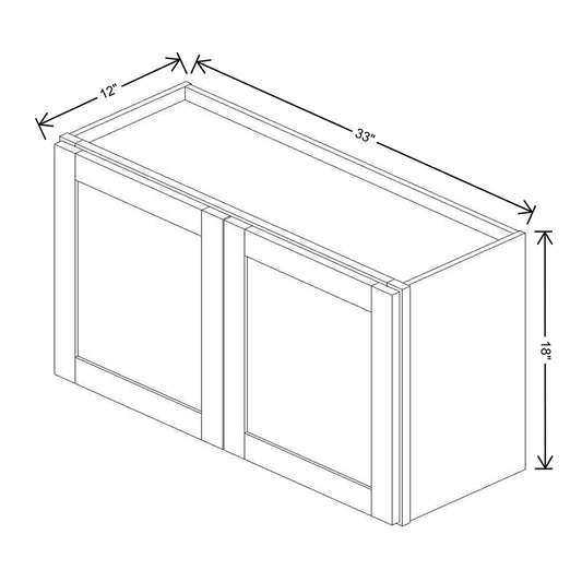 Wolf Classic Dartmouth White Paint 33"W X 18"H Wall Cabinet