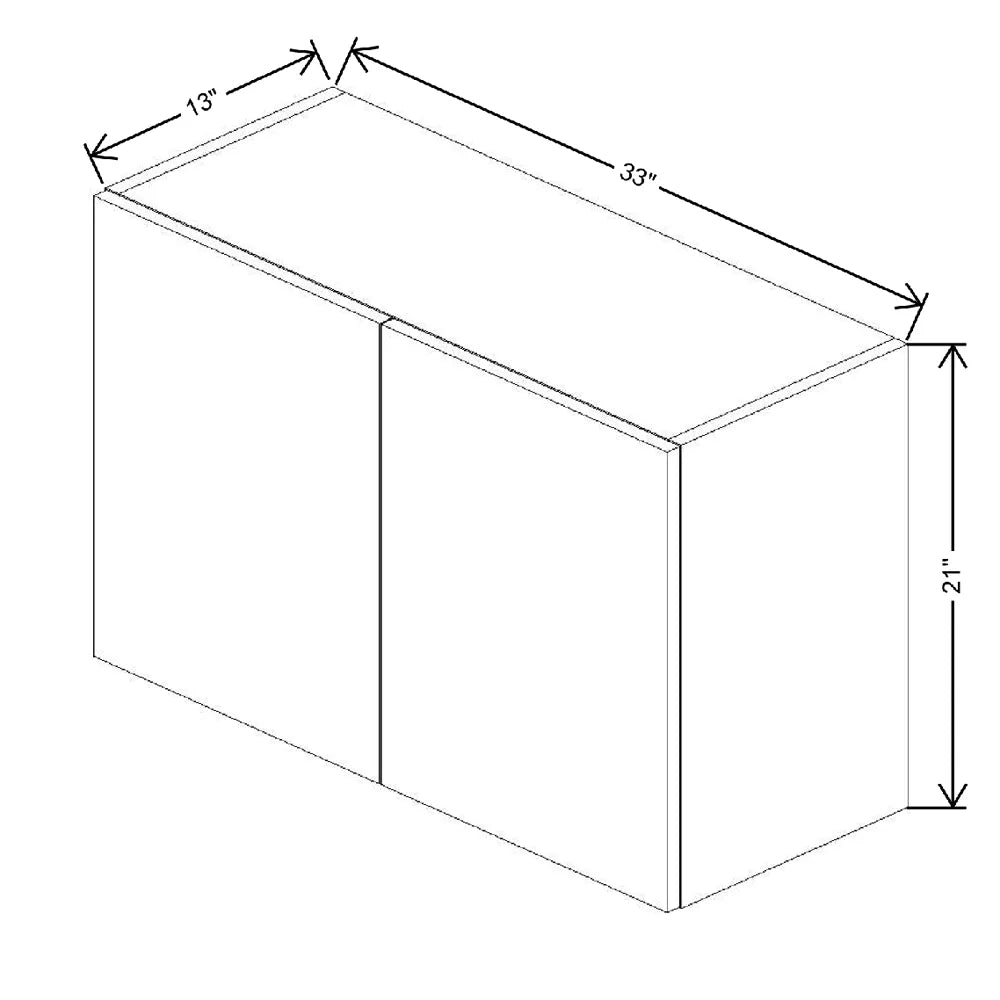 Fabuwood Illume Tuscany Olmo 3 33" W X 21" H X 12" D Double Door Wall Cabinet