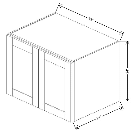 Fabuwood Quest Metro Mist 33"W X 24"H X 24"Deep Wall