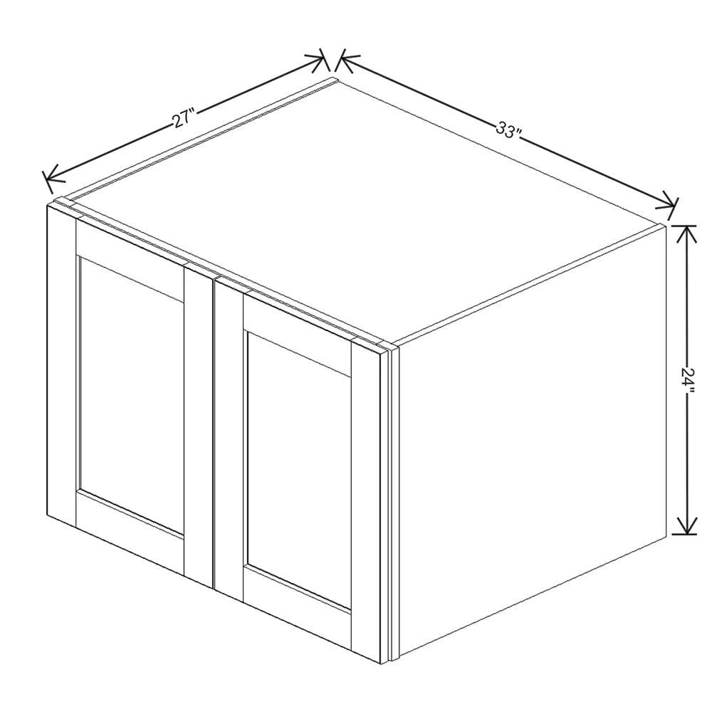 J&K Pebble B6 Refrigerator Wall Cabinet - 33" W x 24" H x 27" D