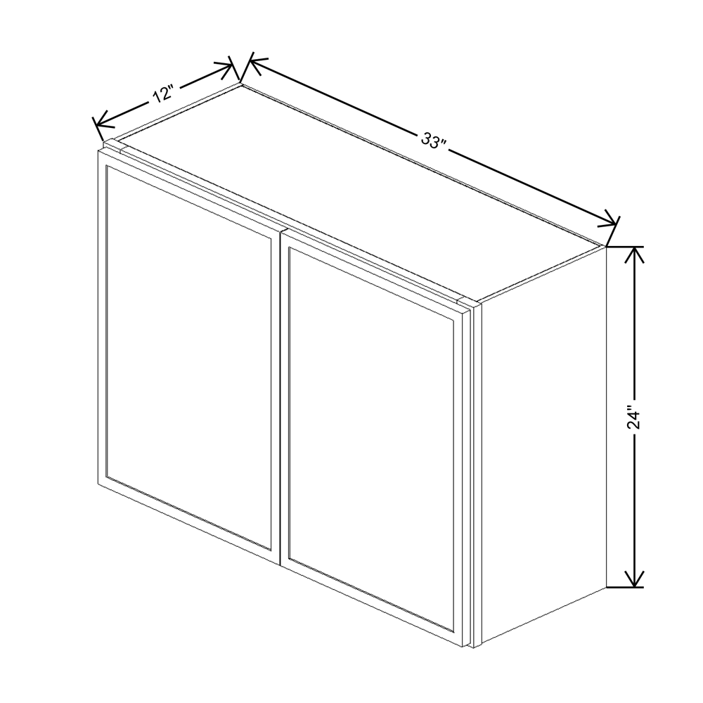 Cubitac Imperial Madison Dusk 33"W X 24"H Wall Cabinet