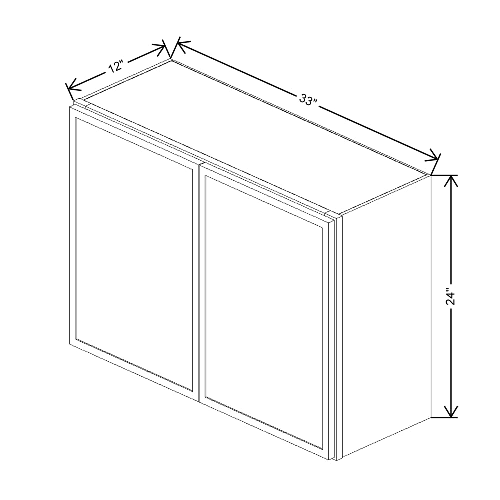 Cubitac Basic Oxford Latte 33"W X 24"H Wall Cabinet