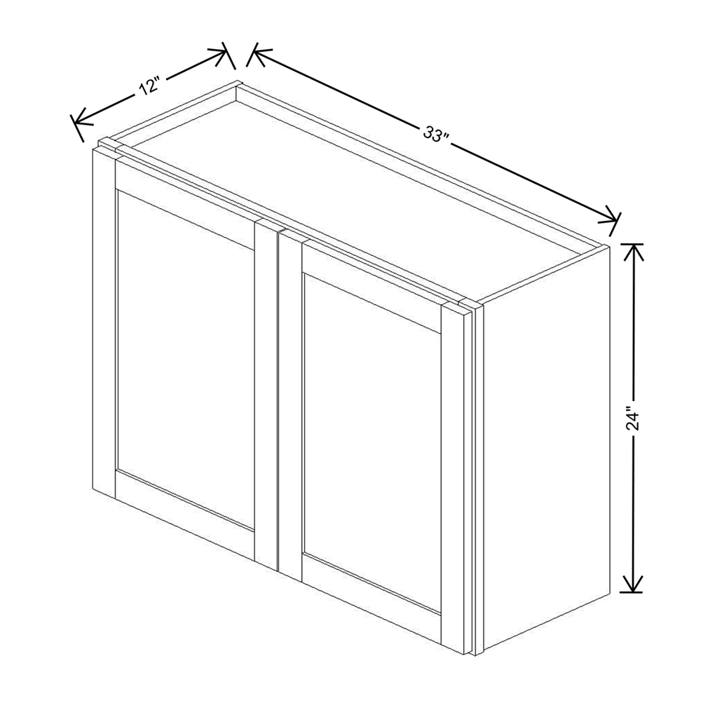 Wolf Classic York White Paint 33"W X 24"H Wall Cabinet