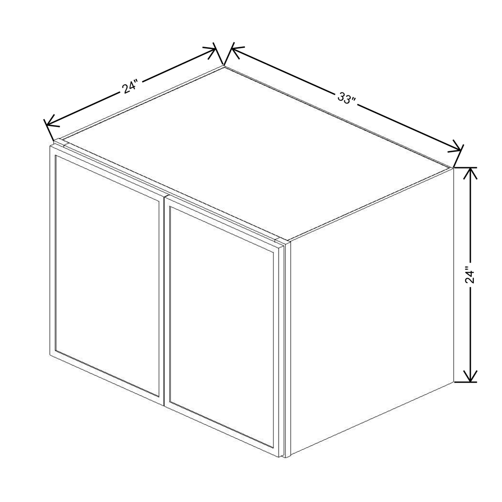 Cubitac Basic Oxford Latte 33"W X 24"H X 24"D Wall Deep Cabinet