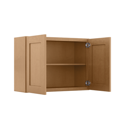 Wall Kitchen Cabinet W3324 Shaker Toffee LessCare 33 in. width 24 in. height 12 in. depth