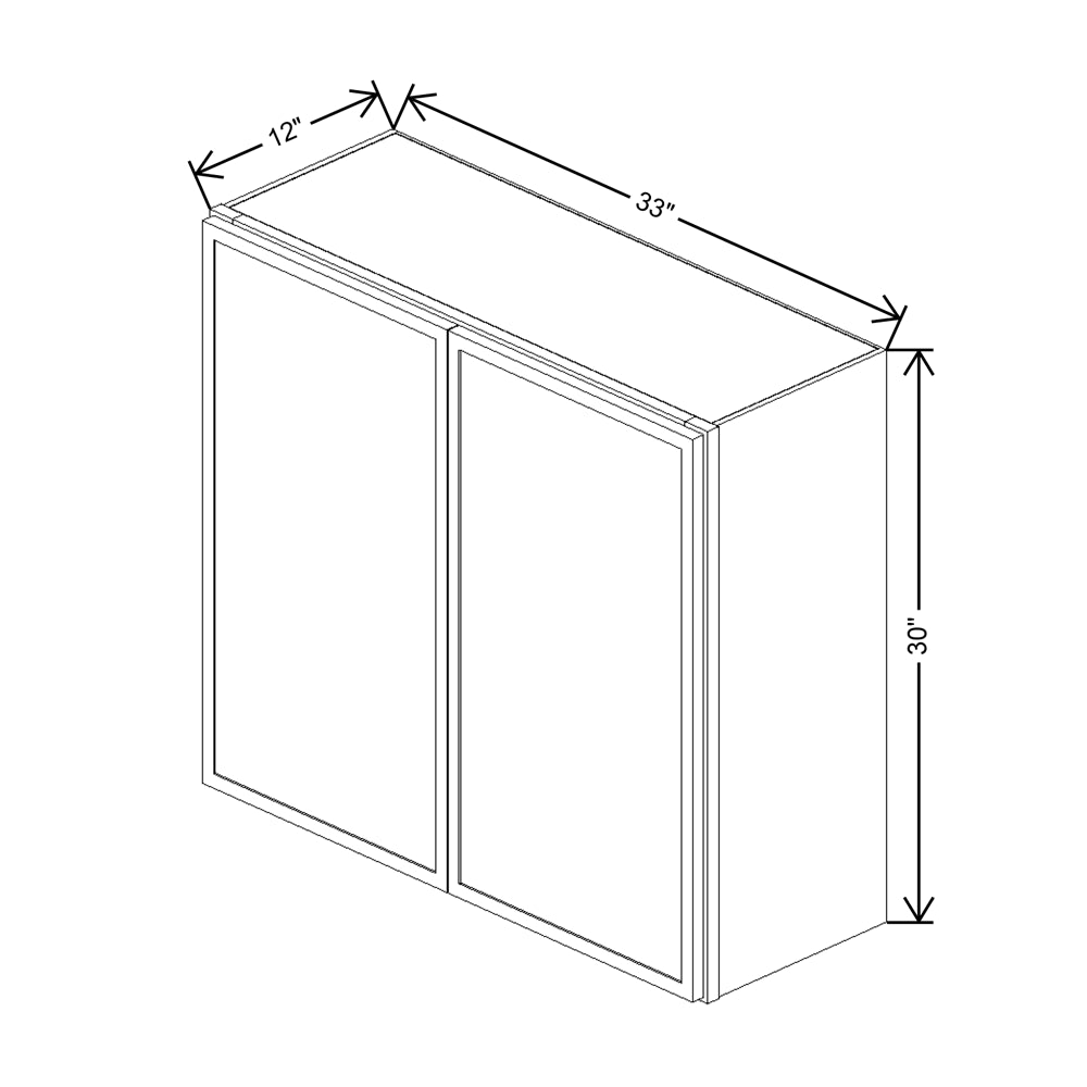 Cubitac Basic Oxford Latte 33"W X 30"H Wall Cabinet