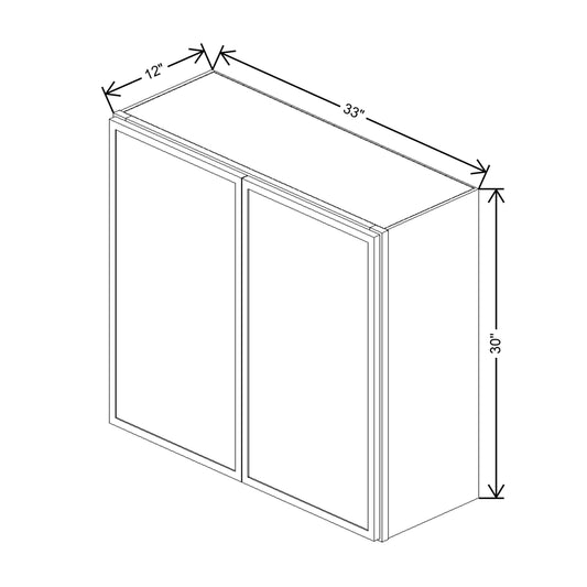 Cubitac Basic Oxford Latte 33"W X 30"H Wall Cabinet