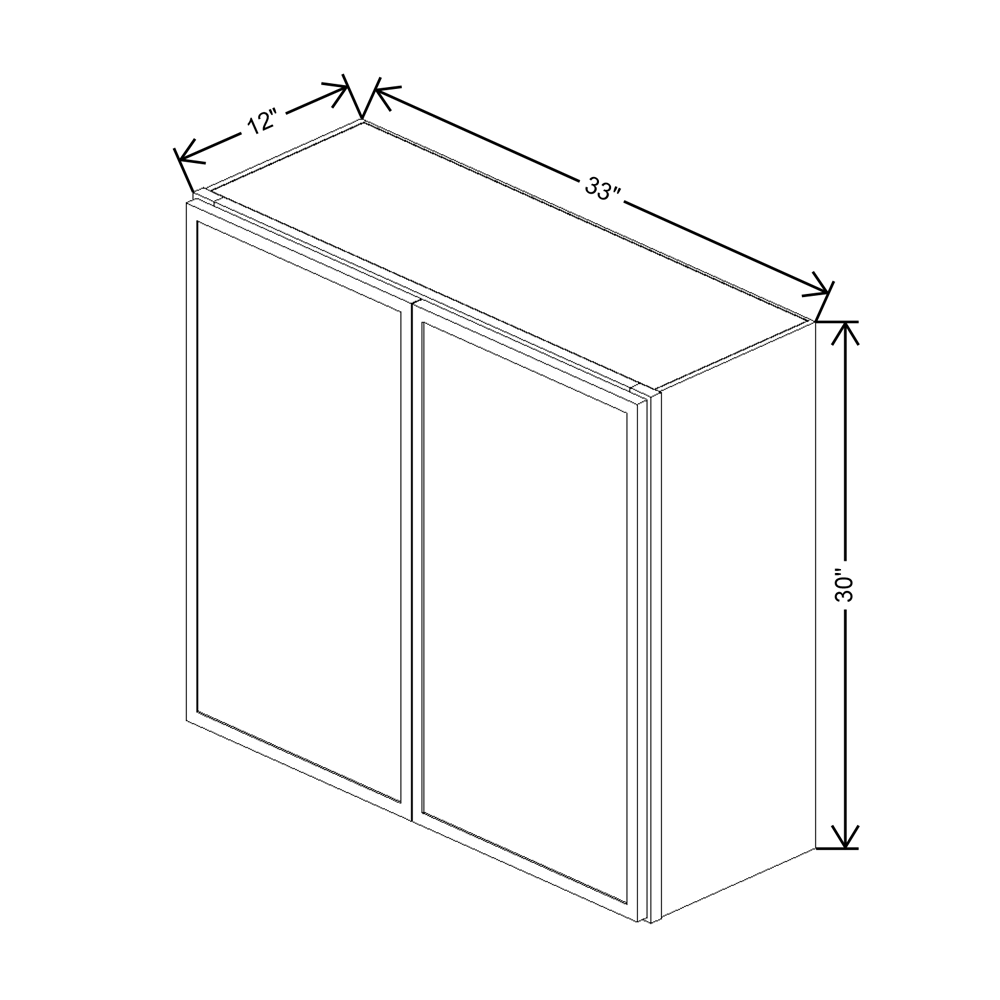 Cubitac Basic Oxford Pastel 33"W X 30"H Wall Cabinet