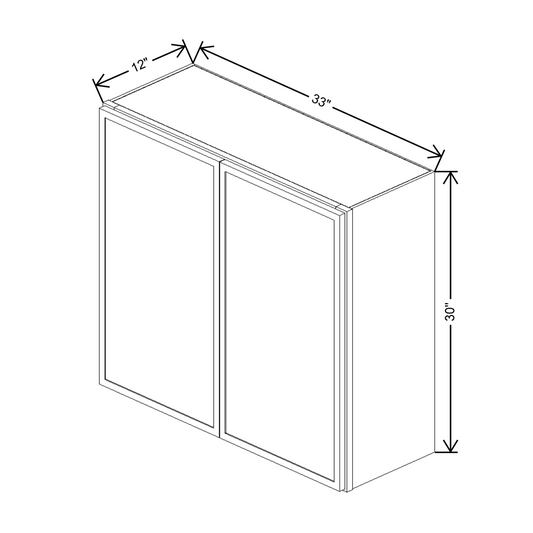 Cubitac Imperial Madison Latte 33"W X 30"H Wall Cabinet