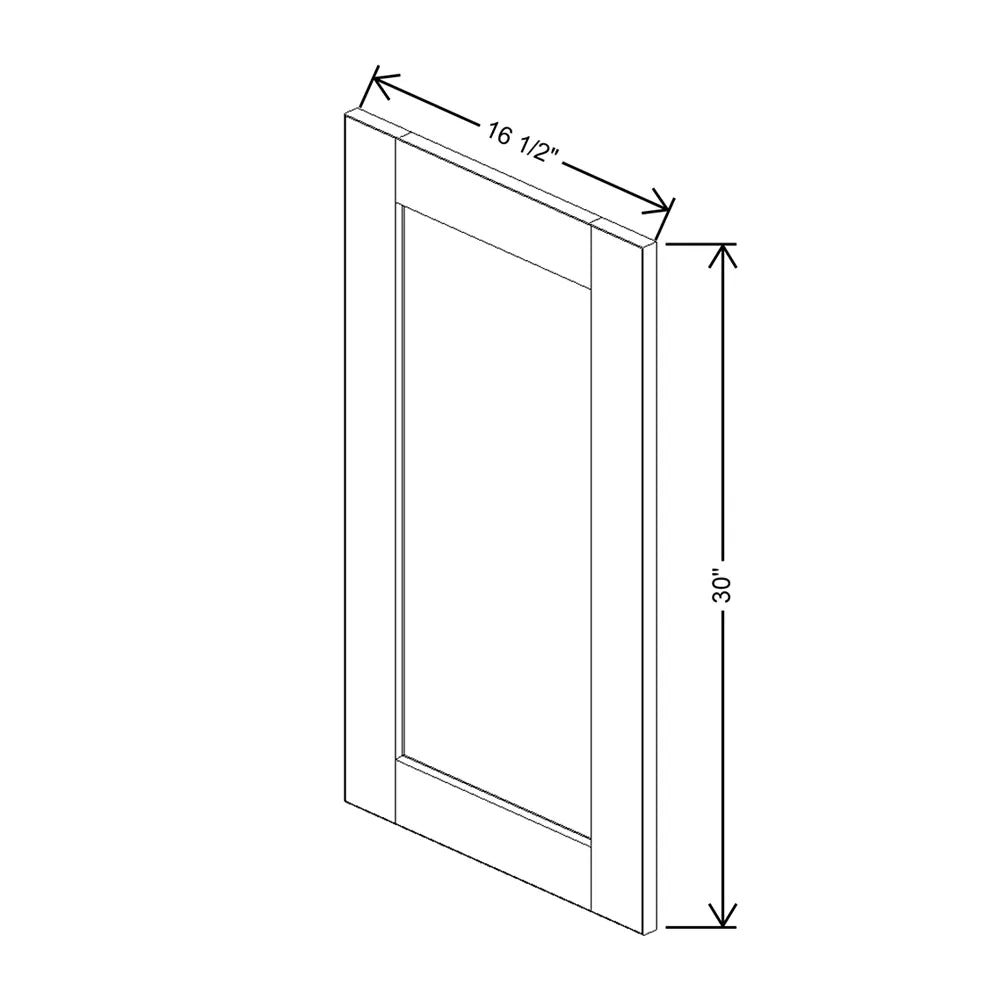 J&K White Shaker S8 Dummy Door Panel 16 1/2" W x 30" H