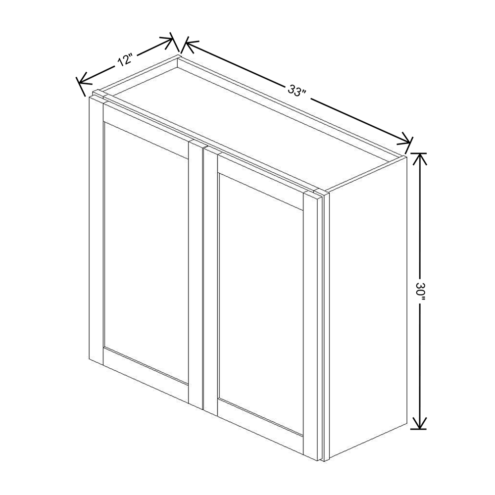 Wolf Classic Grantley White Paint 33"W X 30"H Wall Cabinet