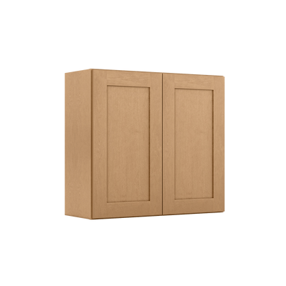 Wall Kitchen Cabinet W3330 Shaker Toffee LessCare 33 in. width 30 in. height 12 in. depth