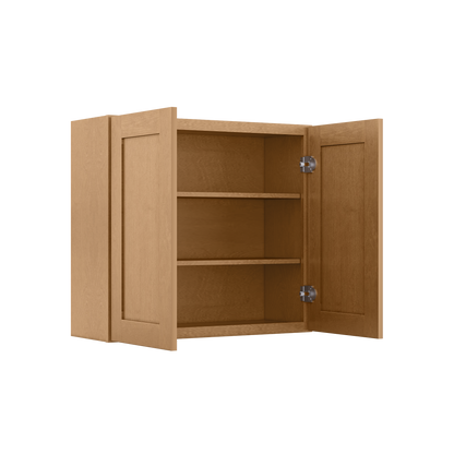 Wall Kitchen Cabinet W3330 Shaker Toffee LessCare 33 in. width 30 in. height 12 in. depth