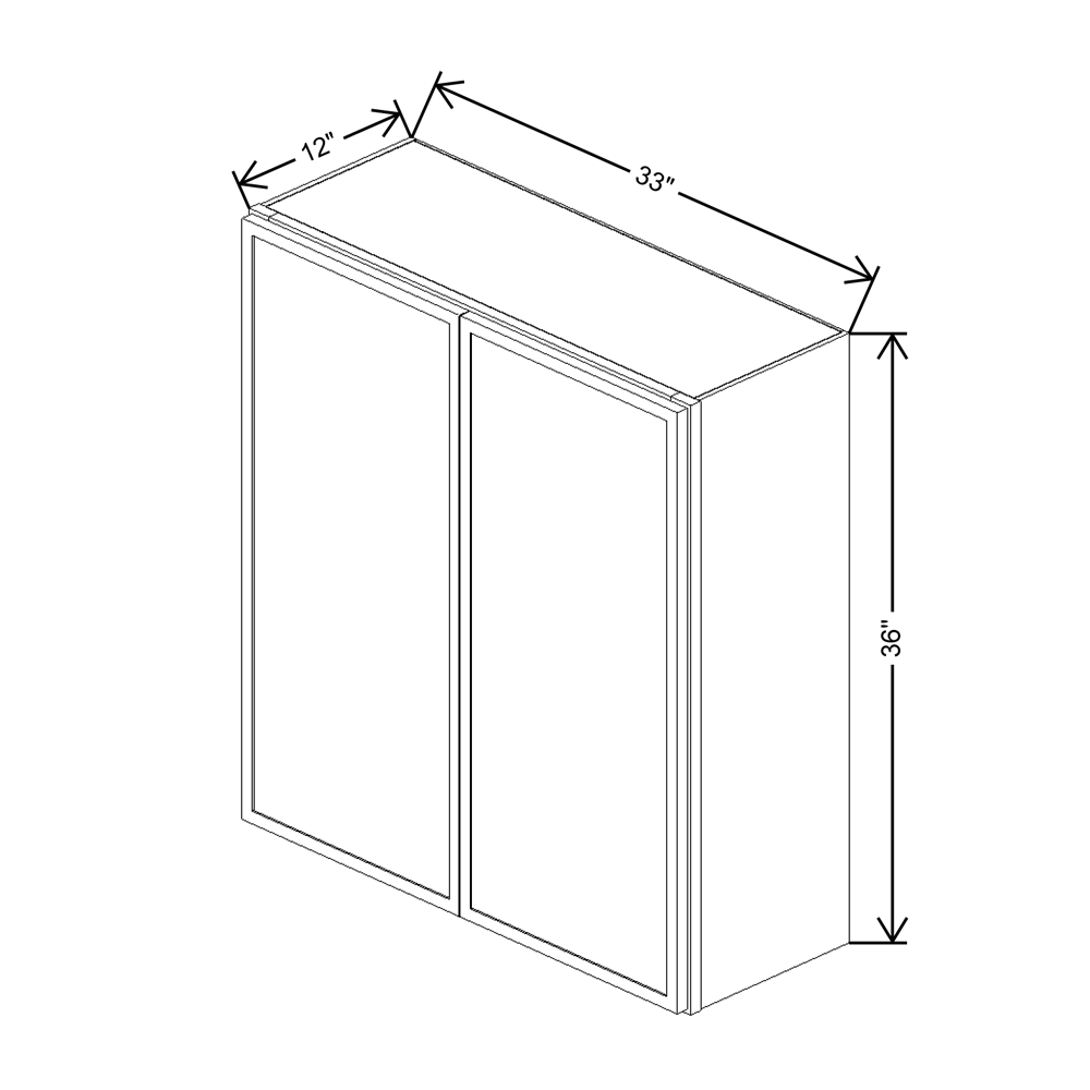 Cubitac Imperial Madison Dusk 33"W X 36"H Wall Cabinet