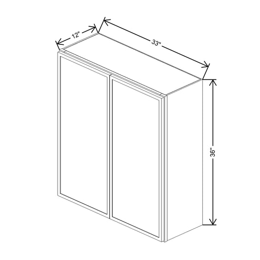 Cubitac Imperial Artisan Moss 33"W X 36"H Wall Cabinet