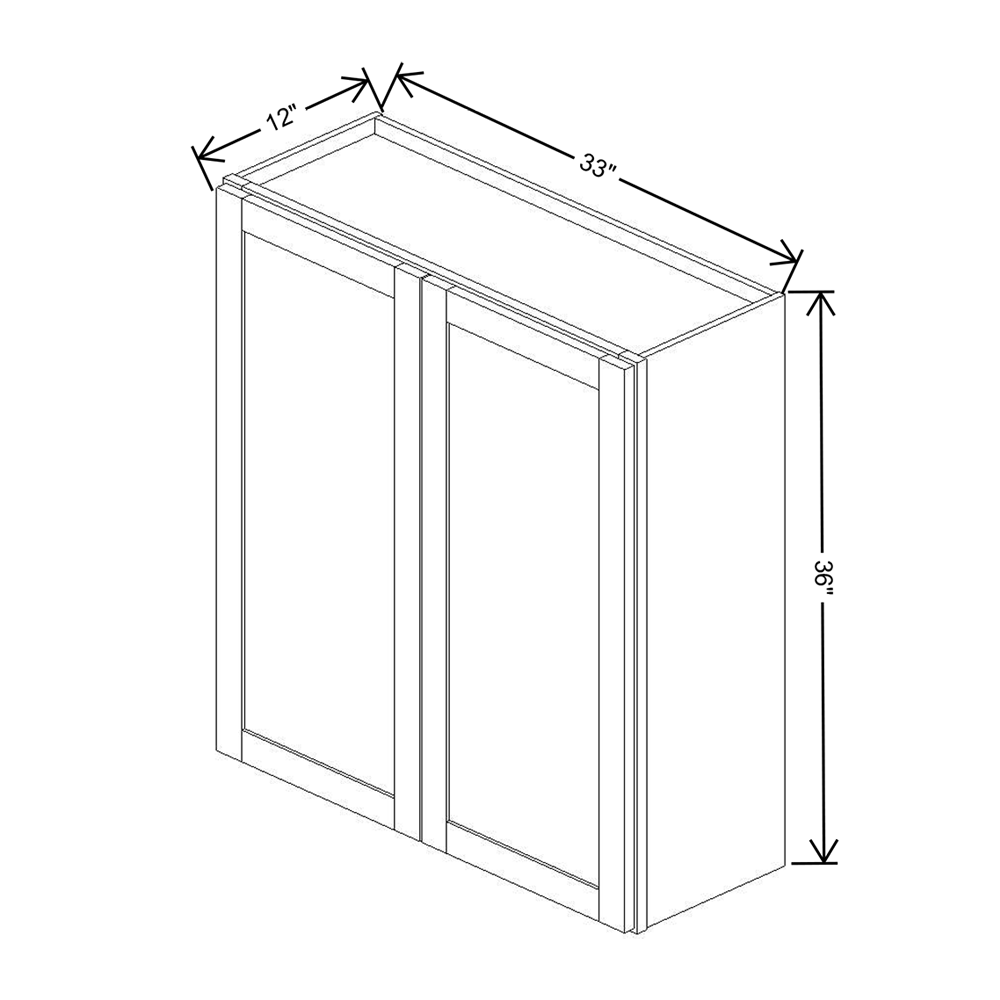 Wolf Classic Grove Terrain Stain 33"W X 36"H Wall Cabinet