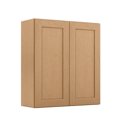 Wall Kitchen Cabinet W3336 Shaker Toffee LessCare 33 in. width 36 in. height 12 in. depth