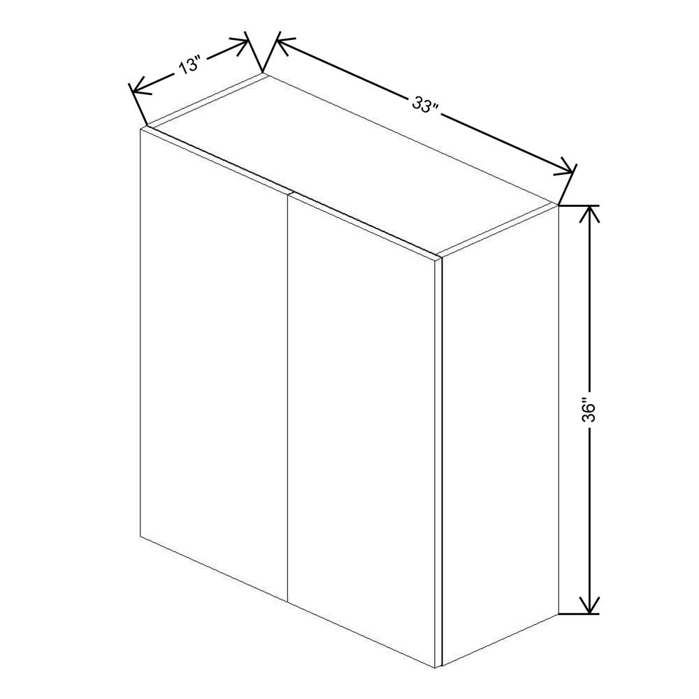 Fabuwood Illume Tuscany Olmo 3  36" High Wall