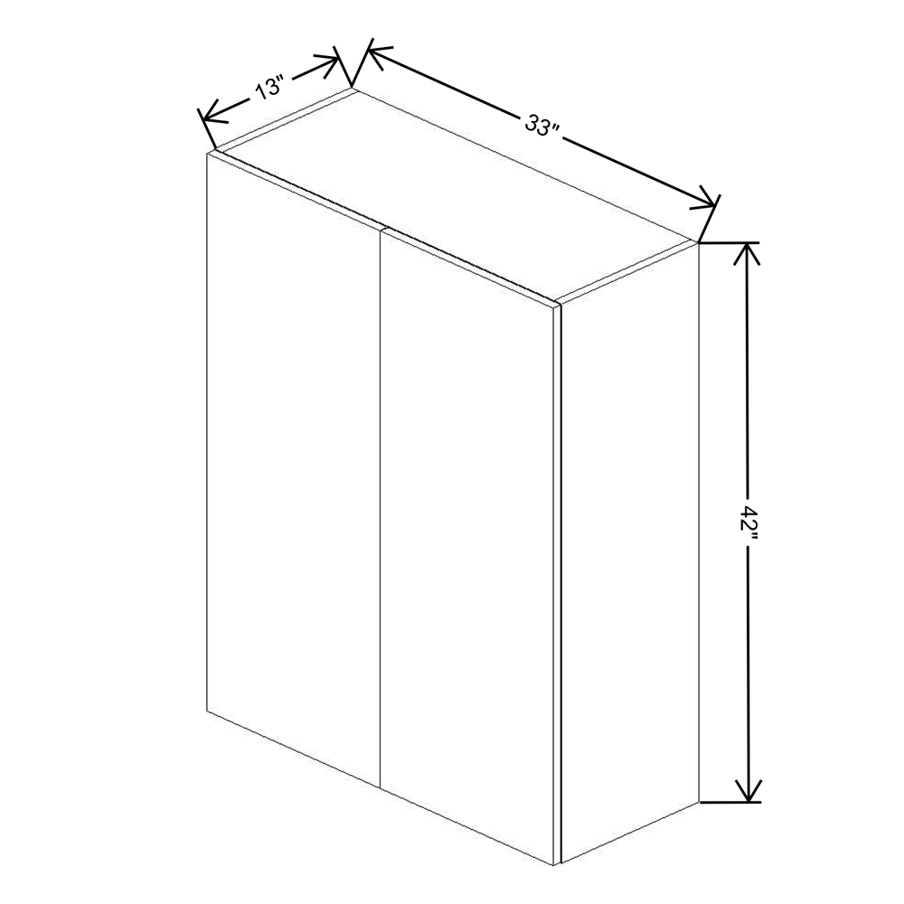 Fabuwood Illume Tuscany Olmo 3  42" High Wall