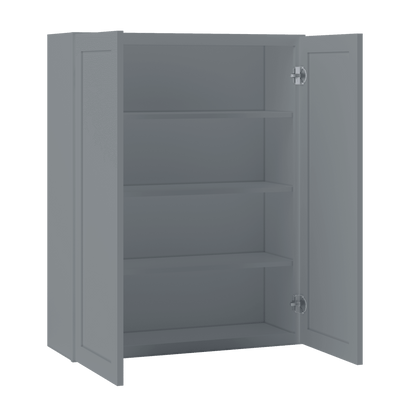 Wall Kitchen Cabinet W3342 Colonial Gray LessCare 33 in. width 42 in. height 12 in. depth
